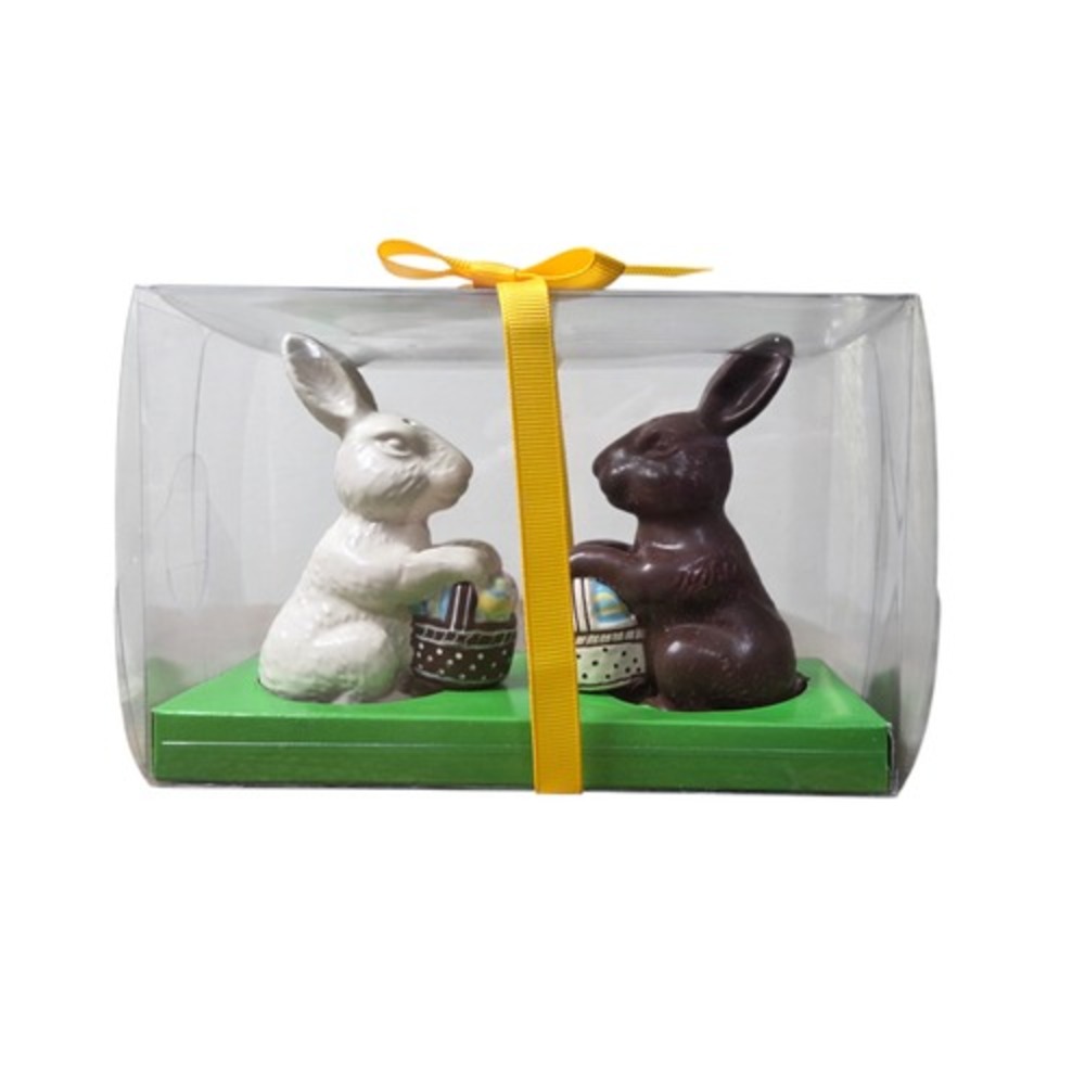 Hallmark Chocolate Easter Bunnies Ceramic Salt And Pepper Shakers